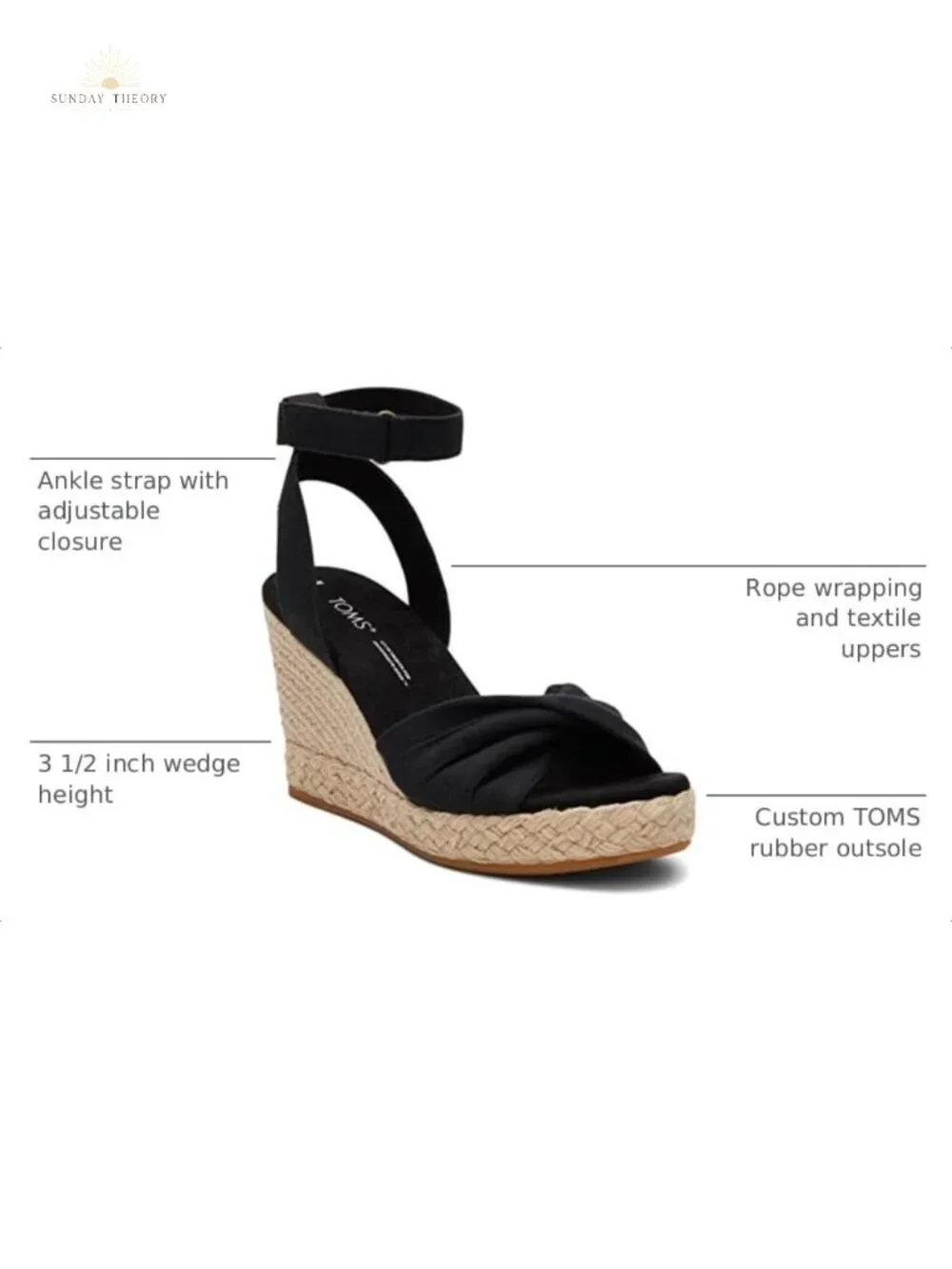 Espadrille Wedge Sandal Ankle Strap TOMS Women
